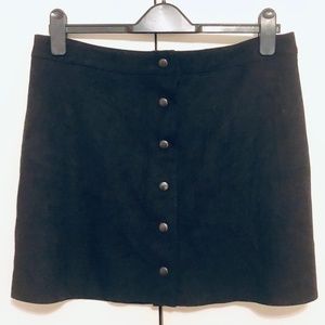 NWT Aqua Black Suede Mini Skirt